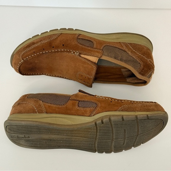 Clarks Tan Leather Slip-On Loafers Men Size 9.5M main image 9